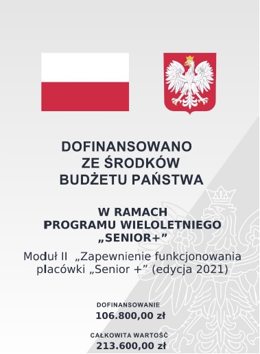 Plakat zawierający informacje o dofinansowaniu
